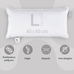 PAGALVĖS UŽVALKALAS SMARTSLEEP BASIC, 40x80 cm