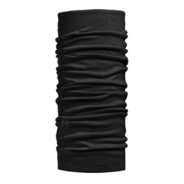 Šalikas Buff Solid Black, merino vilna