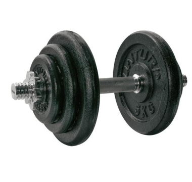 Hantelis su srieginiu strypu Tunturi, 20 kg
