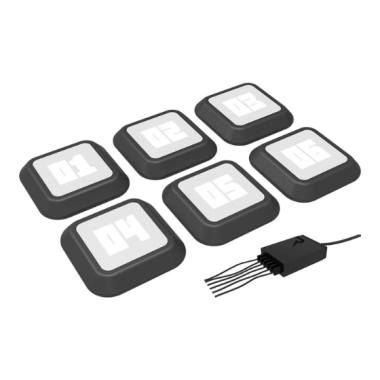 Šviesos moduliai REAX LIGHTS 6 VNT. PAKUOTĖ Balta/Juoda