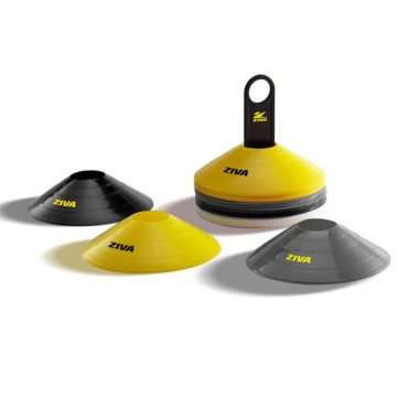 Treniruokliai su stendo ZIVA Agility Cones & Carry Stand, 30 gab