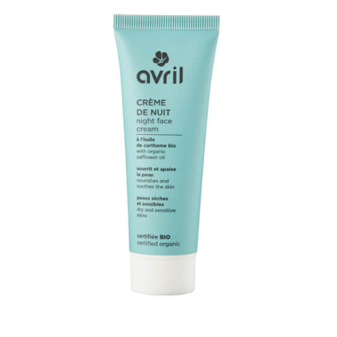 NAKTINIS VEIDO KREMAS SAUSAI IR JAUTRIAI ODAI AVRIL, ORGANINĖ KOSMETIKA, 50 ml