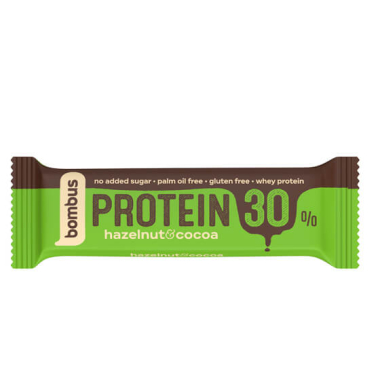 SPORTINIS BATONĖLIAI BOMBUS PROTEIN 30% Hazelnut& Cocoa 50g