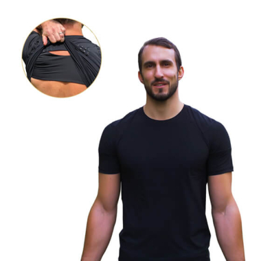 Vyriški laikyseną koreguojantys marškinėliai Swedish Posture Reminder