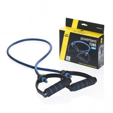 PASIPRIEŠINIMO GUMA SU RANKENOMIS  Let's bands POWERBAND TUBE BLUE