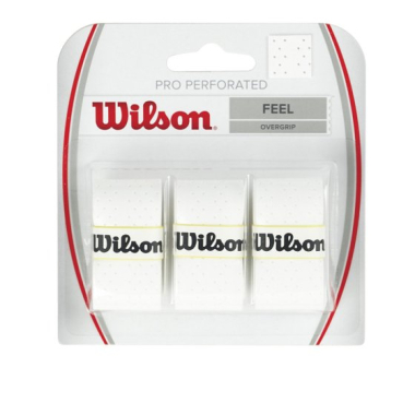 Teniso raketės apvija WILSON PRO PERFORATED 3 vnt. (balta)