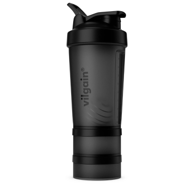 Shaker Pro 2Go su dviem laikymo skyreliais, 450 ml + 150 ml + 100 ml, Vilgain 