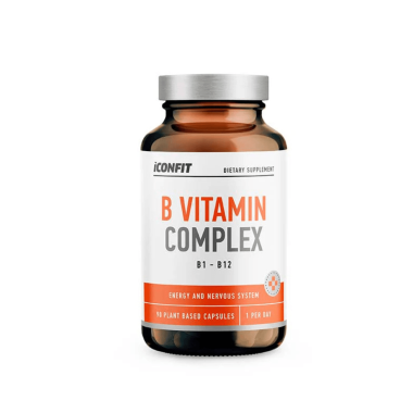 B grupės vitaminų kompleksas, 90 kapsulių, ICONFIT