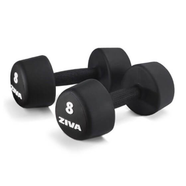 Profesionalūs hanteliai ZIVA Urethane Functional Tribell Studio Dumbbells