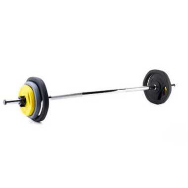 Svorio diskų komplektas su gumine danga ZIVA Rubber HX Studio Barbell Set