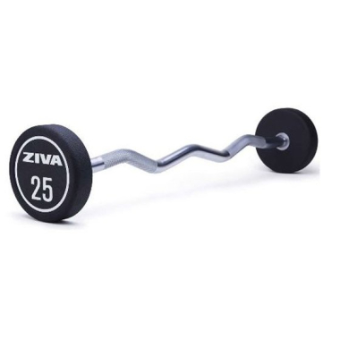 Svorio baras ZIVA XP Urethane EZ CURL Barbells, profesionalas
