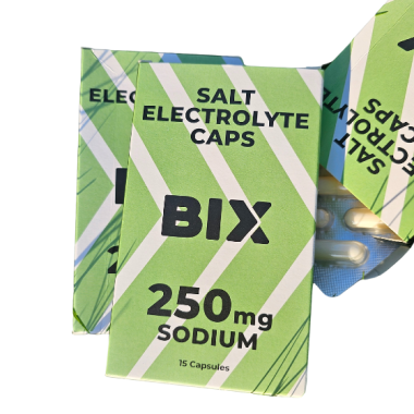 BIX elektrolitų kapsulės, natris 250mg (15vnt)