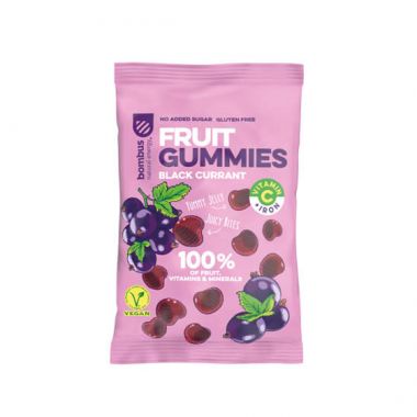 JUODŲJŲ SERBENTŲ želė saldainiai BOMBUS FRUIT ENERGY 35g 