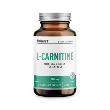 ICONFIT L-CARNITINE su CLA ir žaliosios arbatos ekstraktu (90 kapsulių)