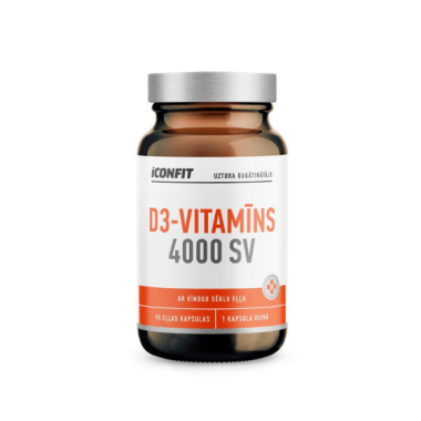 „ICONFIT“ vitaminas D3, 4000 TV (90 kapsulių)