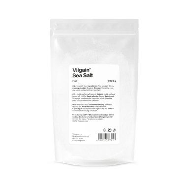 Jūros druska SMULKI 1 kg VILGAIN