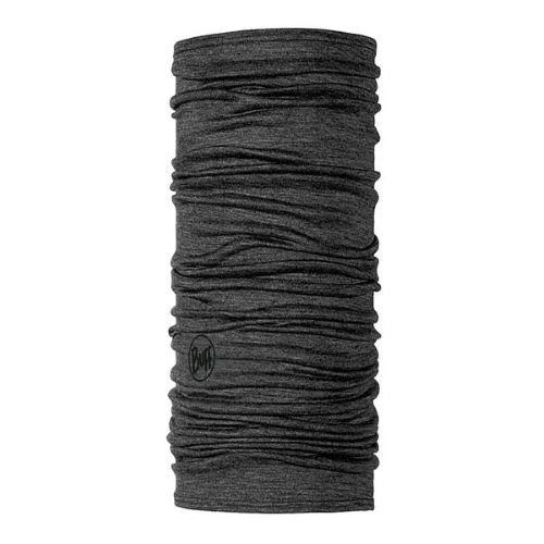 Šalikas Buff Solid pilka, merino vilna
