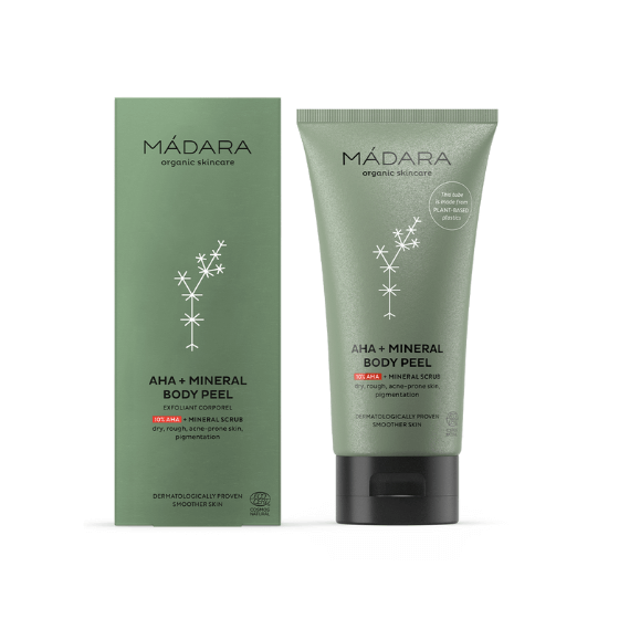 AHA+Mineral kūno pilingas 175ml, Madara