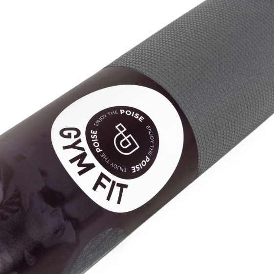 Poise Mat Gym mankštos kilimėlis 8mm, 180x65 cm, dvipusis, pilkas
