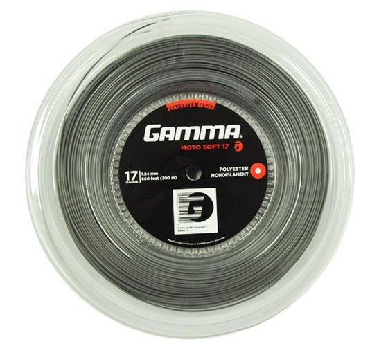 Teniso stygos Gamma Moto Soft 17 (1,24 mm), 200 m