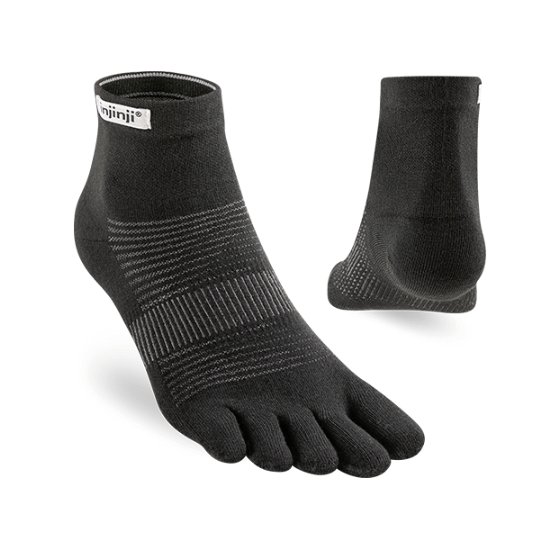 Bėgimo kojinės injinji RUN ORIGINALWEIGHT Mini-Crew CoolMax (juoda)