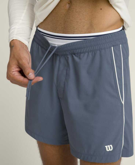 M TENNIS VOLLEY SHORT 6" SLATE BLUE