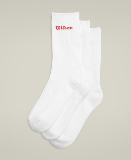 U CREW LOGO SOCK 3PK / BRIGHT WHITE S