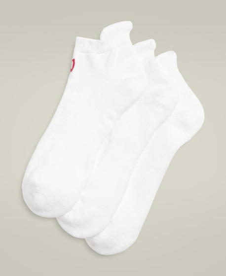 U CUSHIONED ANKLE TAB SOCKS 3 PK BRWHT L