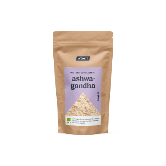 Ekologiški Ašvagandos milteliai, 150g, ICONFIT