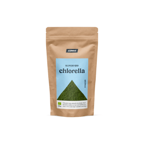 Ekologiškos chlorelės milteliai, 125g, ICONFIT