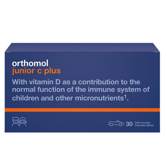 MAISTO PAPILDAS Orthomol ® JUNIOR PLUS C N30 (MIŠKO UOGŲ)