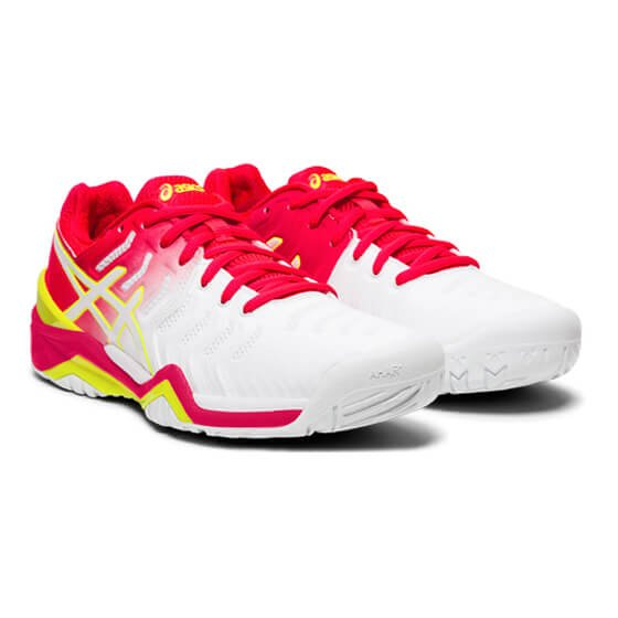 TENISO AVALYNĖ ASICS GEL-RESOLUTION 7, MOTERŲ (BALTA LAZERINĖ ROŽINĖ)