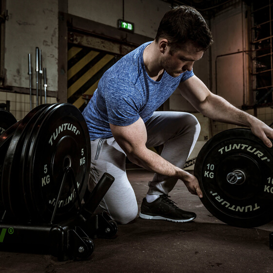 Svorio plokštės TUNTURI BUMPER PLATES, Ø50CM (5-25KG)
