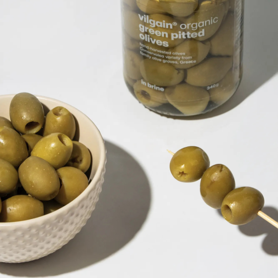 Ekologiškos alyvuogės be kauliukų, 340 g, Vilgain