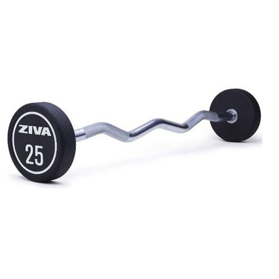 Svorio baras ZIVA XP Urethane EZ CURL Barbells, profesionalas