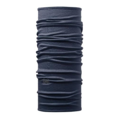 Buff LW Merino Solid Denim daudzfunkcionāls merino vilnas šalle – attēls uz balta fona.