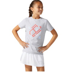 Sportiniai marškinėliai mergaitėms ASICS G TENNIS TEE, pilka