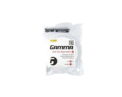 GAMMA Overgrip RZR Tac 15-Tourpack balts – ar patentētu Tac PU pārklājumu, lieliski absorbē mitrumu un nodrošina izcilu neslīdošu satvērienu.
