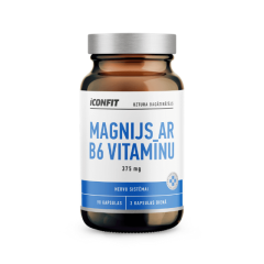 ICONFIT Magnijs B6 kapsulas ar magnija citrātu nervu sistēmai un noguruma mazināšanai