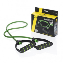 PASIPRIEŠINIMO GUMA SU RANKENOMIS  Let's bands POWERBAND TUBE GREEN