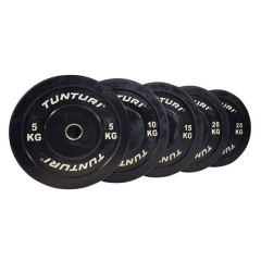 Svorio plokštės TUNTURI BUMPER PLATES, Ø50CM (5-25KG)