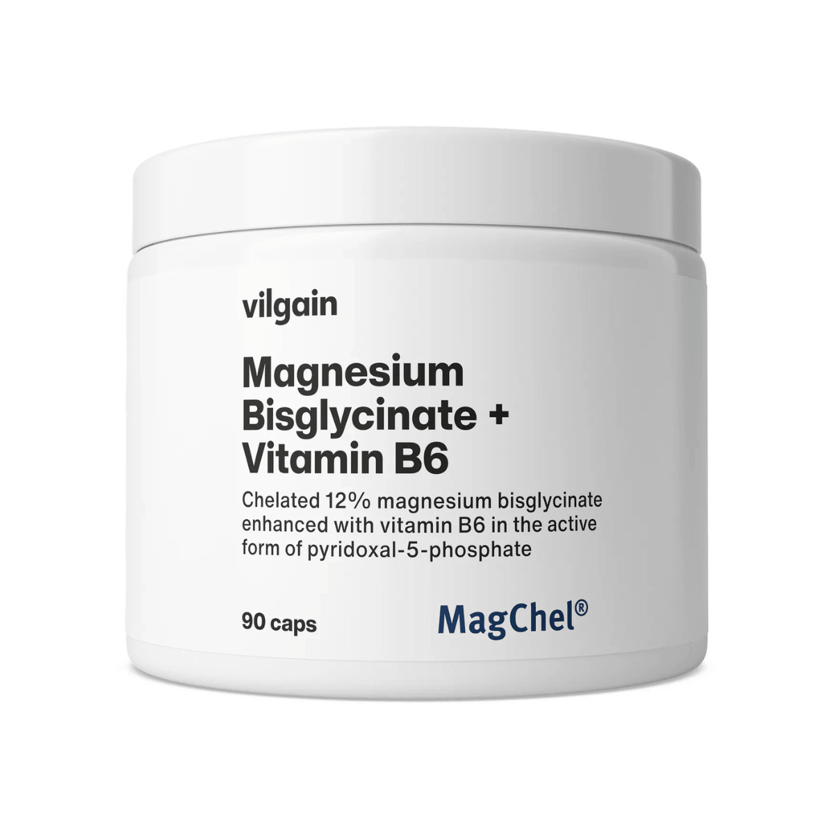 Magnio bisglicinatas su vitaminu B6, 90 kapsulių, Vilgain 